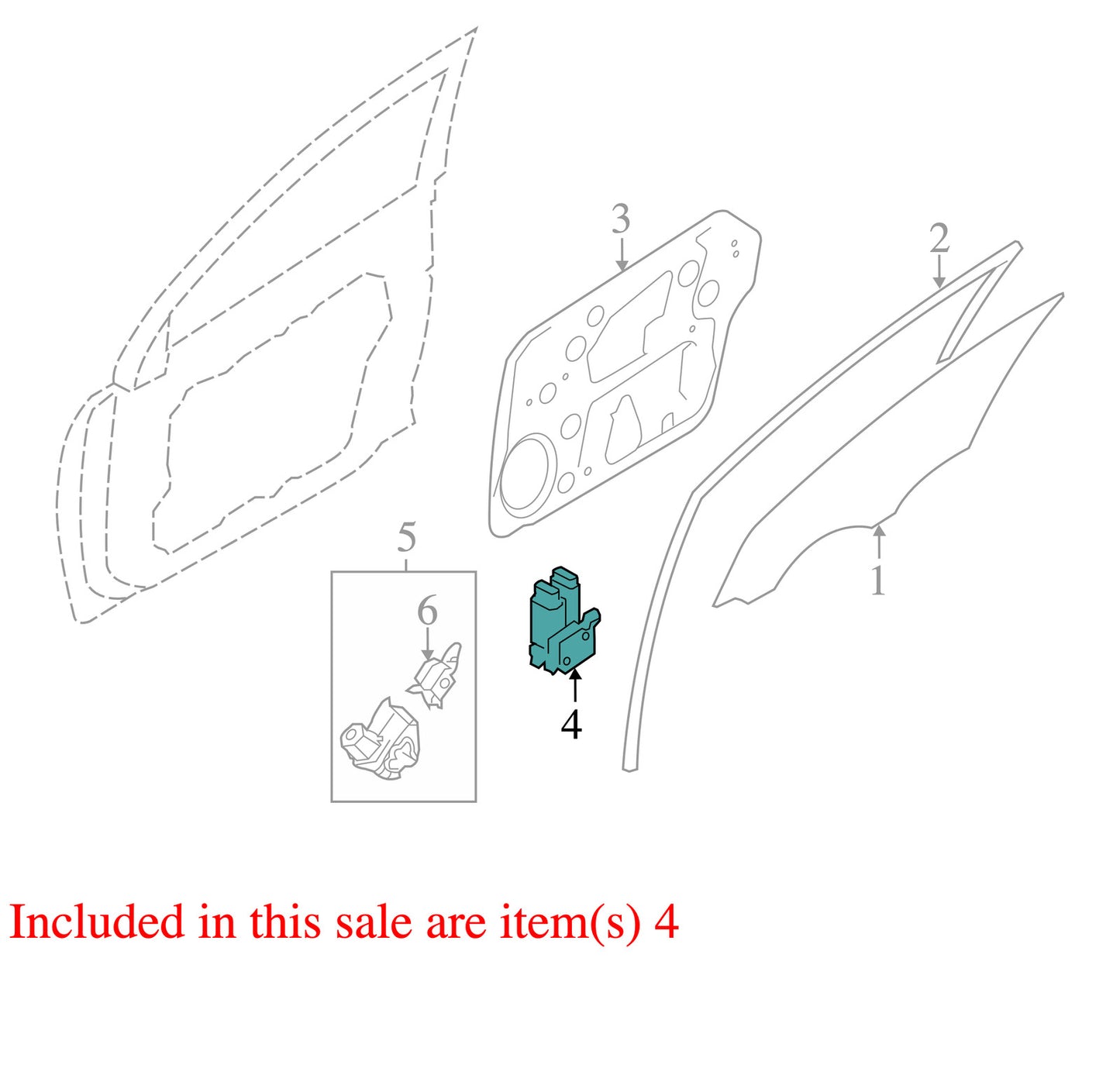 2011-2014 Hyundai Sonata Right Front Window Motor OEM