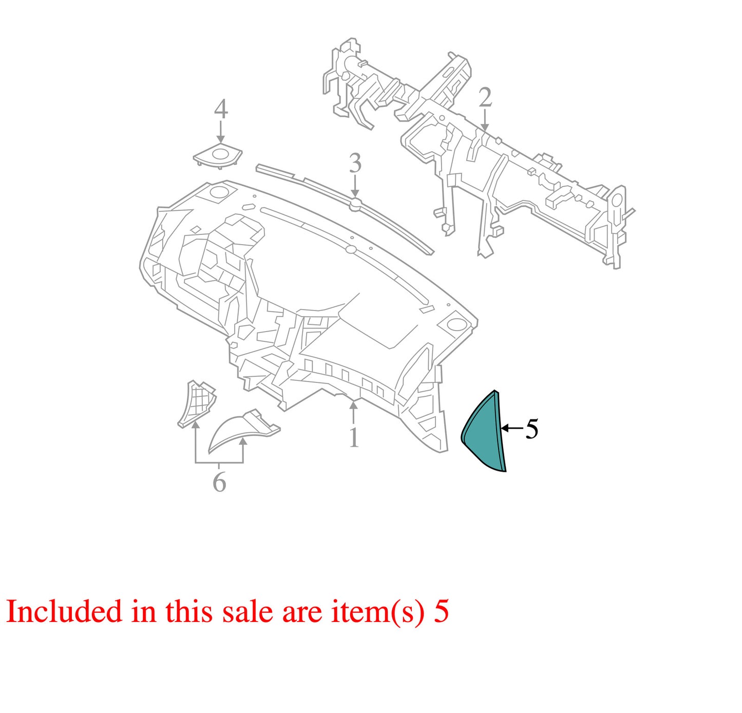 2011-2014 Hyundai Sonata Instrument Panel Right Cover Trim OEM