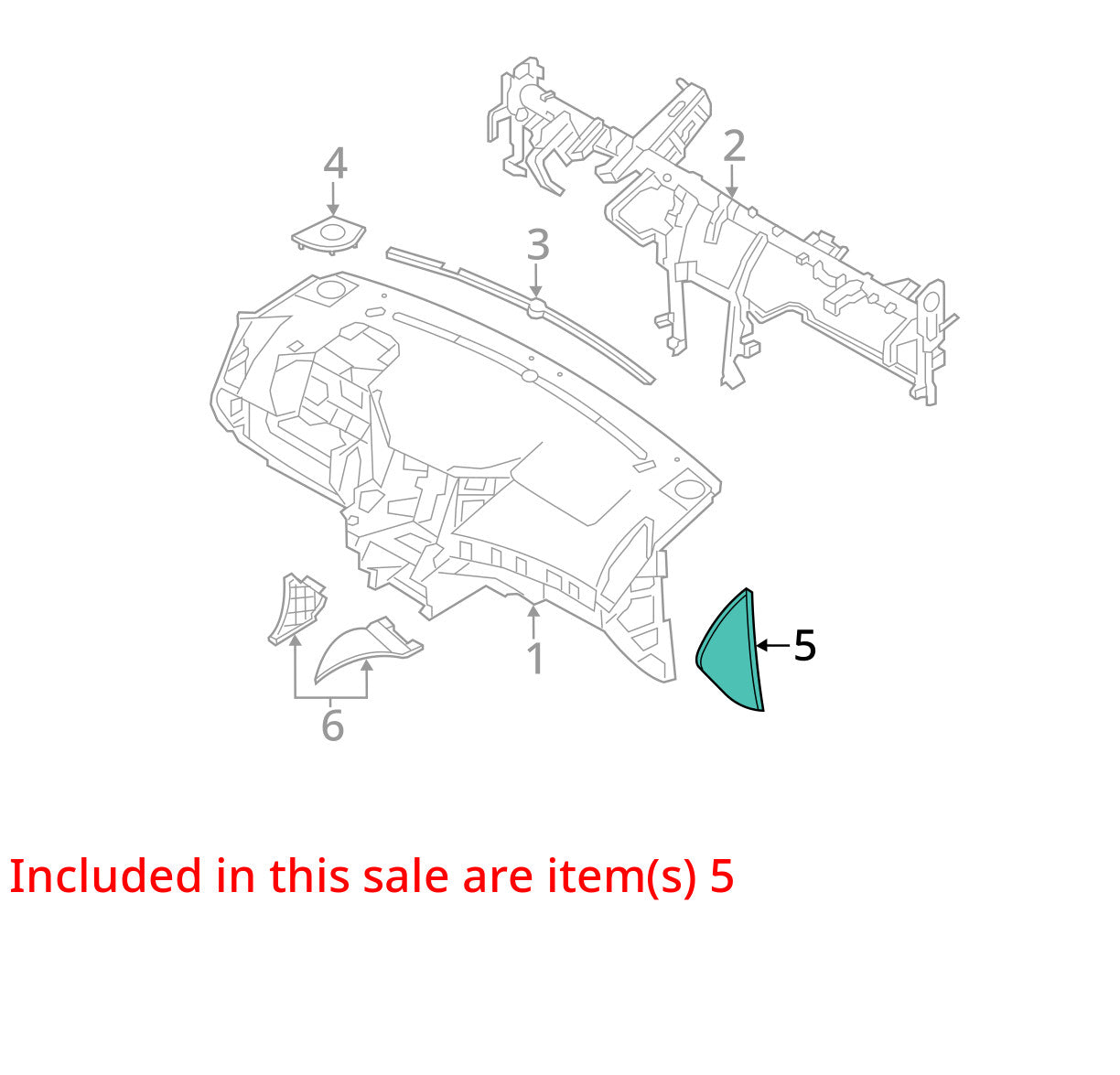 2011-2014 Hyundai Sonata Instrument Panel Left Trim Cover OEM