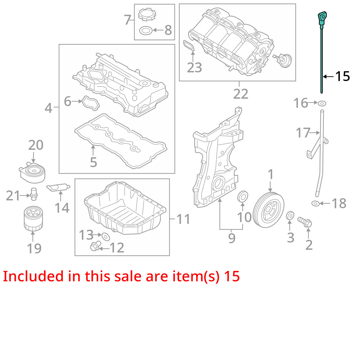 2010-2015 Hyundai Sonata Engine Oil Dipstick OEM