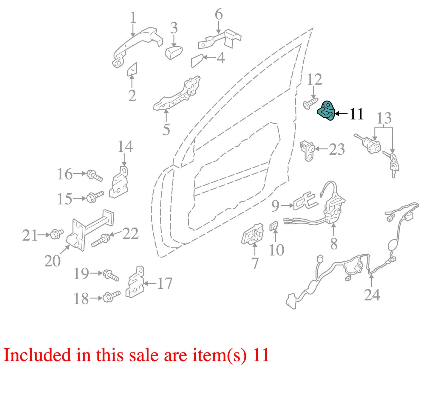 2011-2014 Hyundai Sonata Door Lock Striker Plate 813501H000 OEM