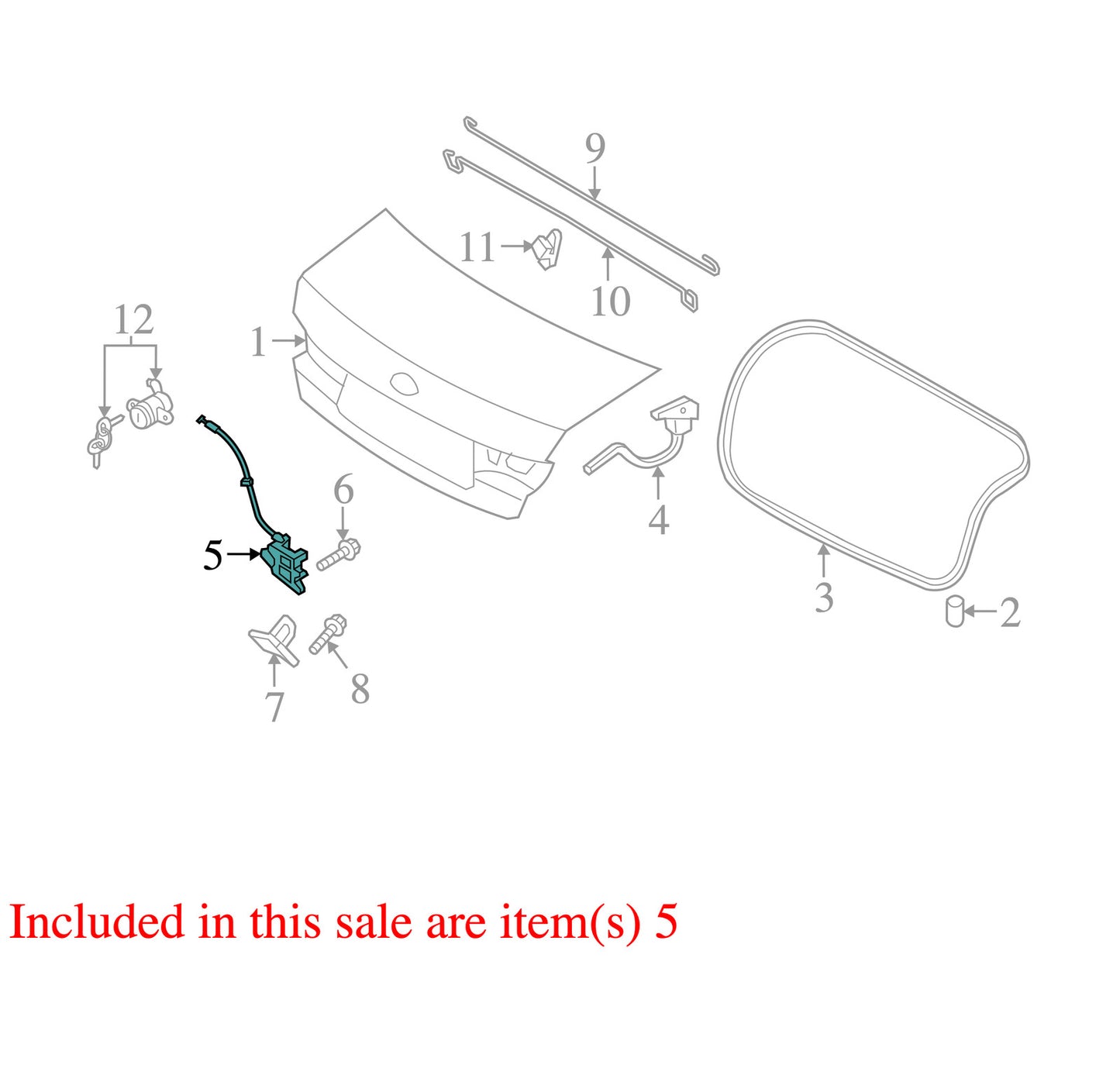 2011-2014 Hyundai Sonata Trunk Deck Lid Latch 812303Q000 OEM