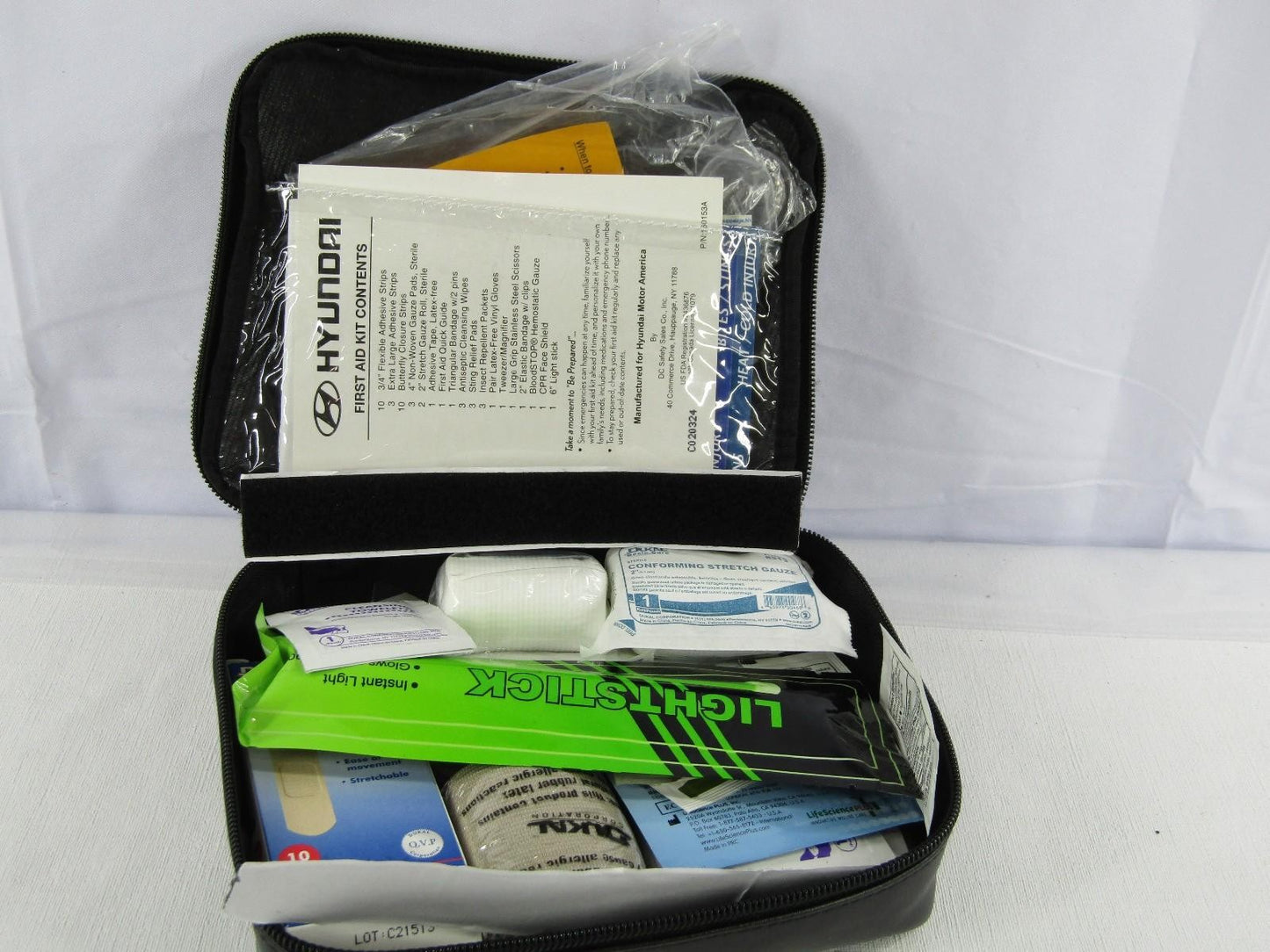 2011-2014 Hyundai Sonata Medical First Aid Kit with Black Faux Leather Case OEM