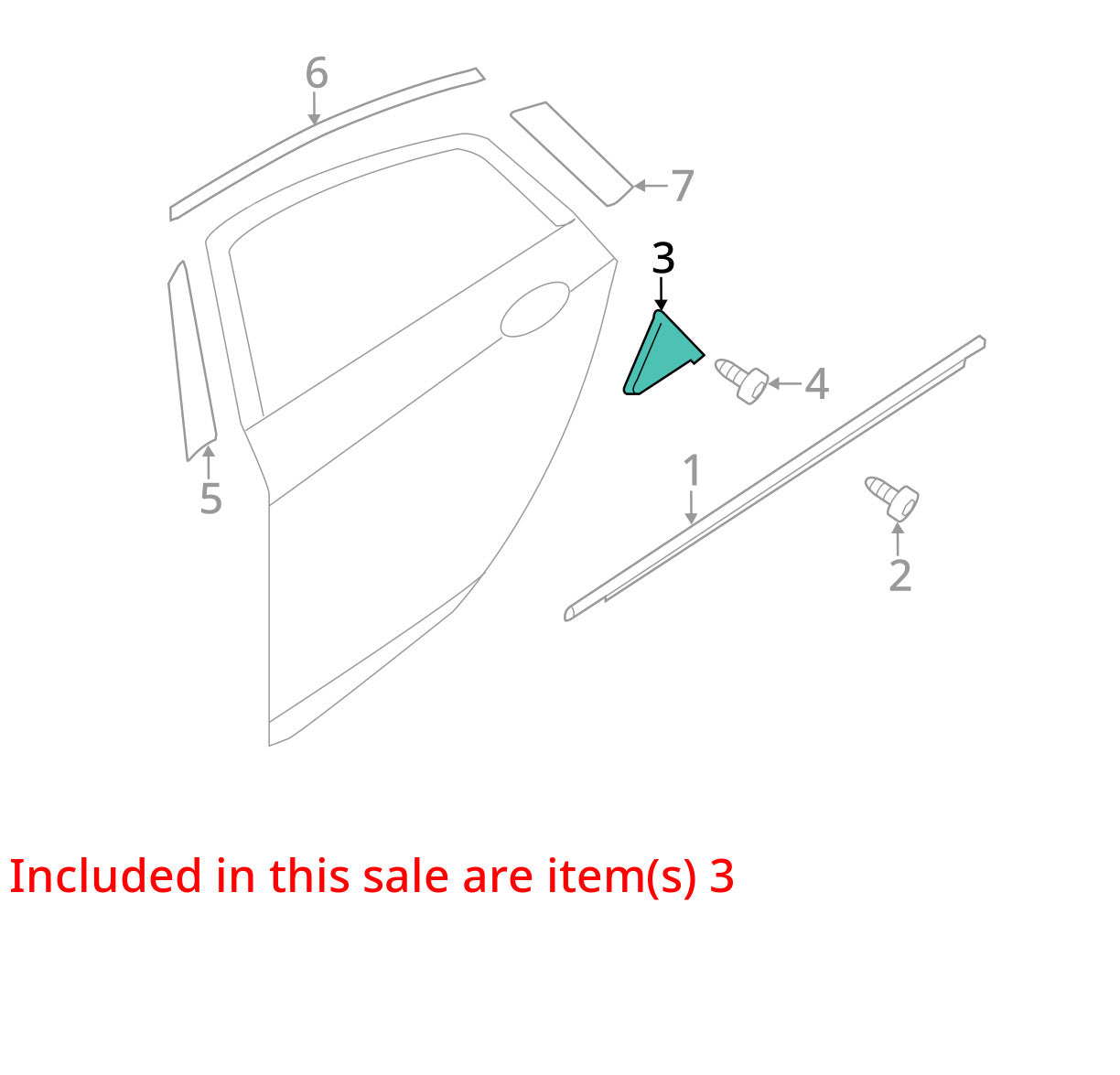 2011-2014 Hyundai Sonata Left Rear Door Interior 83830-3S000 Trim Cover
