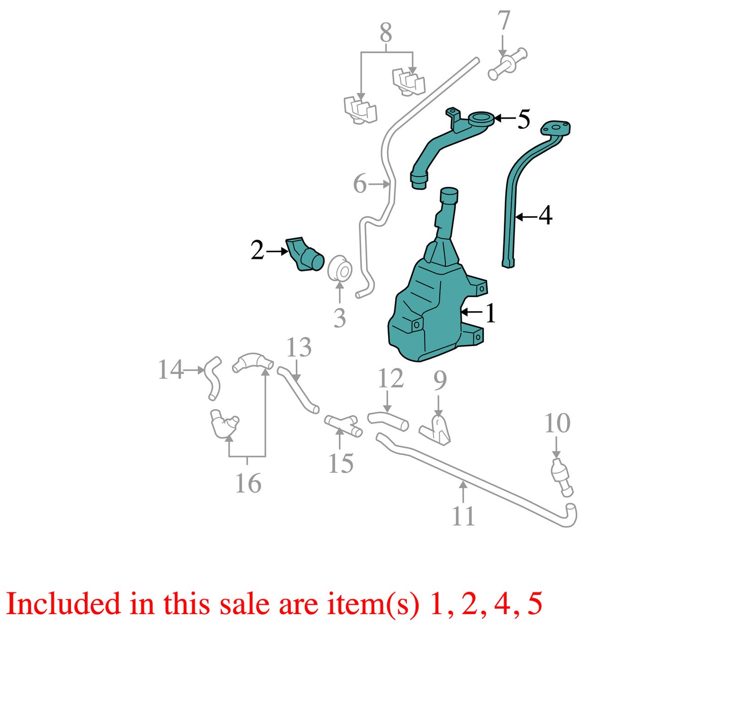 2006-2011 Honda Civic Washer Fluid Reservoir OEM