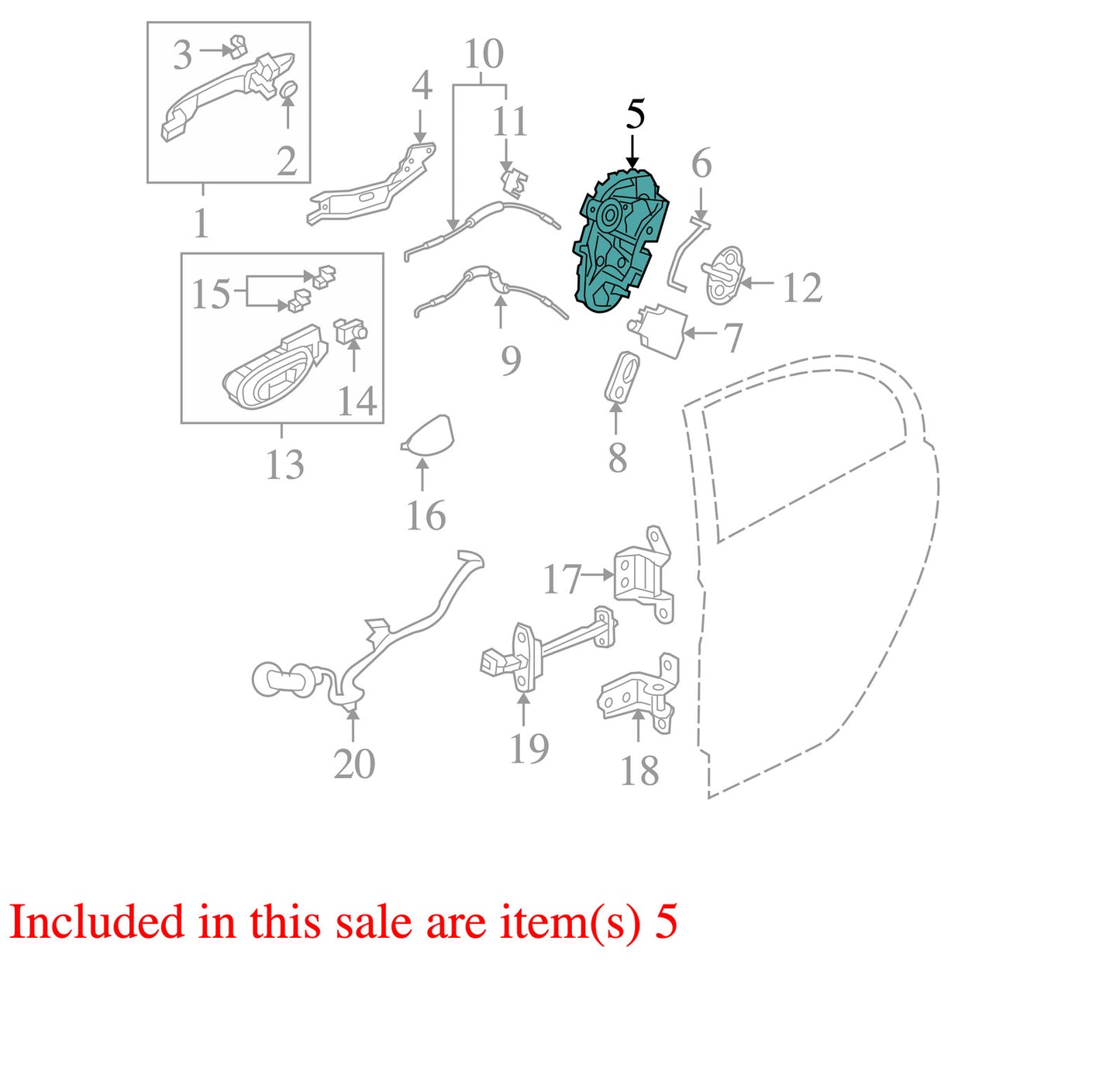 2006-2011 Honda Civic Right Rear Door Door Lock Actuator Latch OEM