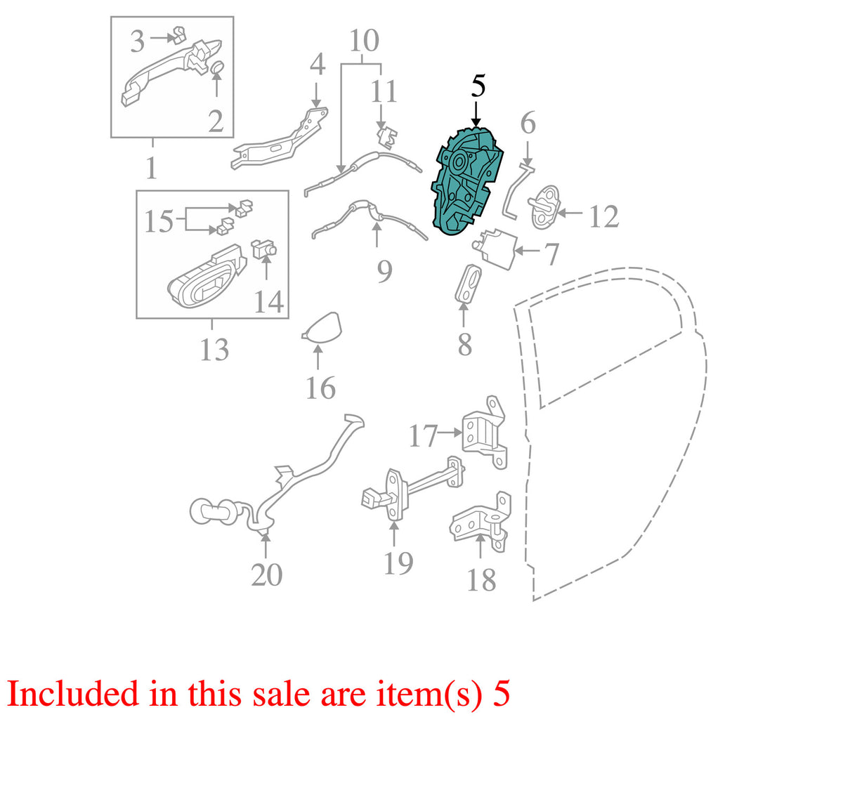 2006-2011 Honda Civic Right Rear Door Door Lock Actuator Latch OEM 72610SNAA14