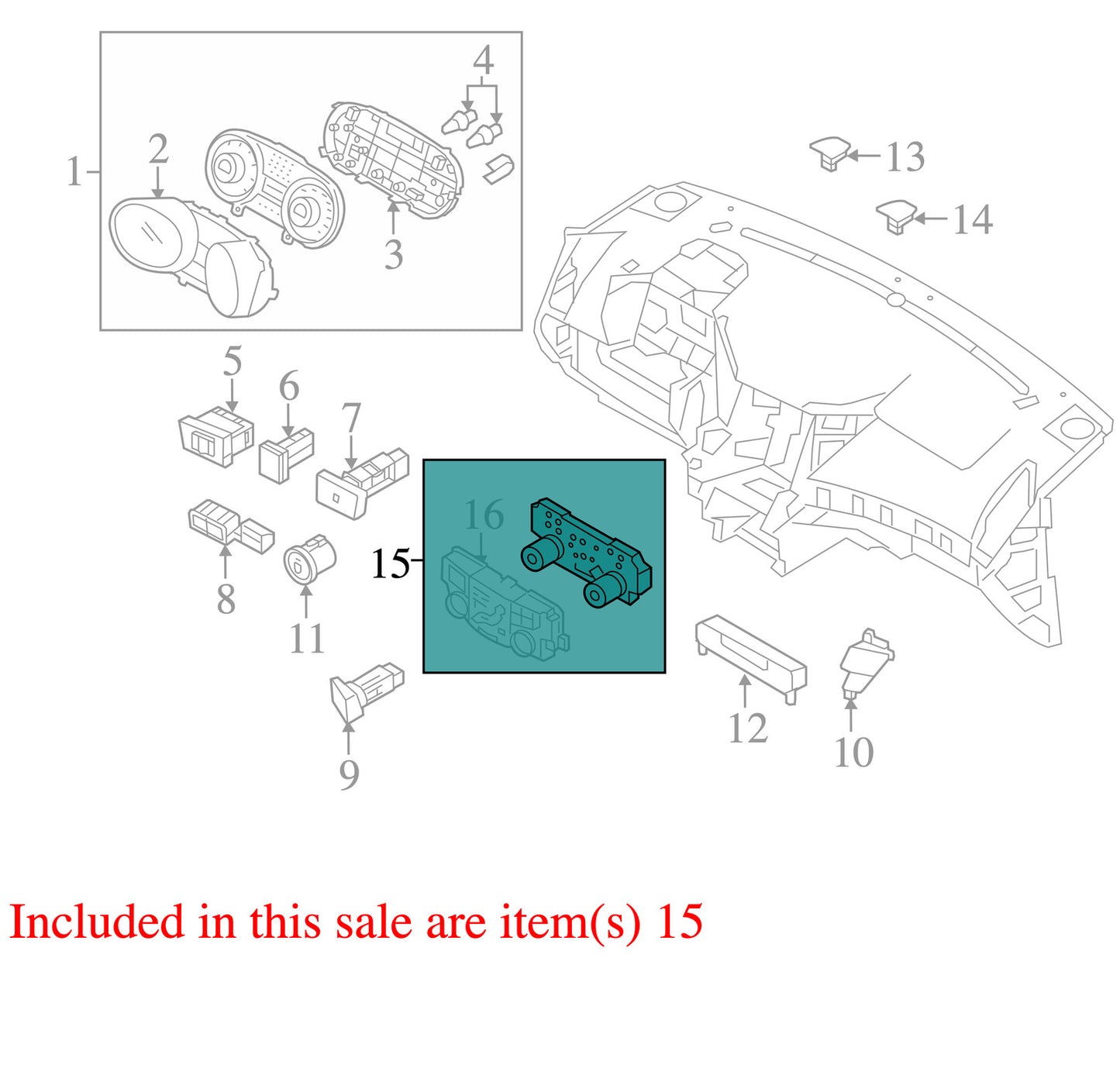 2011-2014 Hyundai Sonata HVAC Temperature Control Panel 972503QMA0BLH