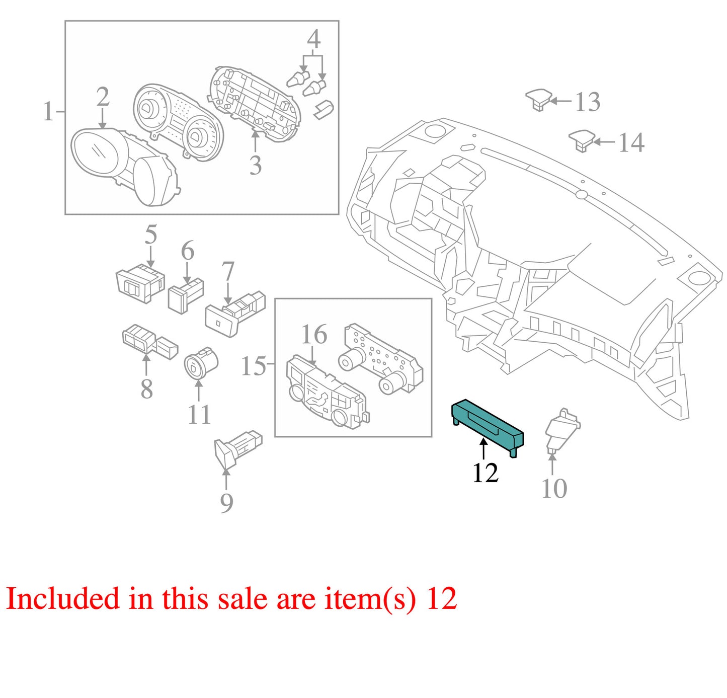 2011-2015 Hyundai Sonata Center Dash Clock OEM