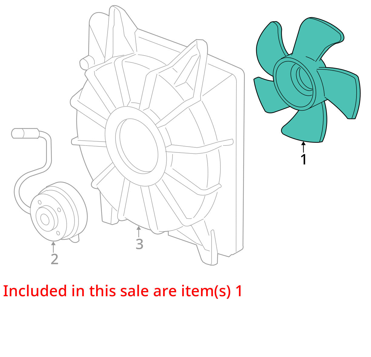 2006-2011 Honda Civic Engine Cooling Fan Blade OEM