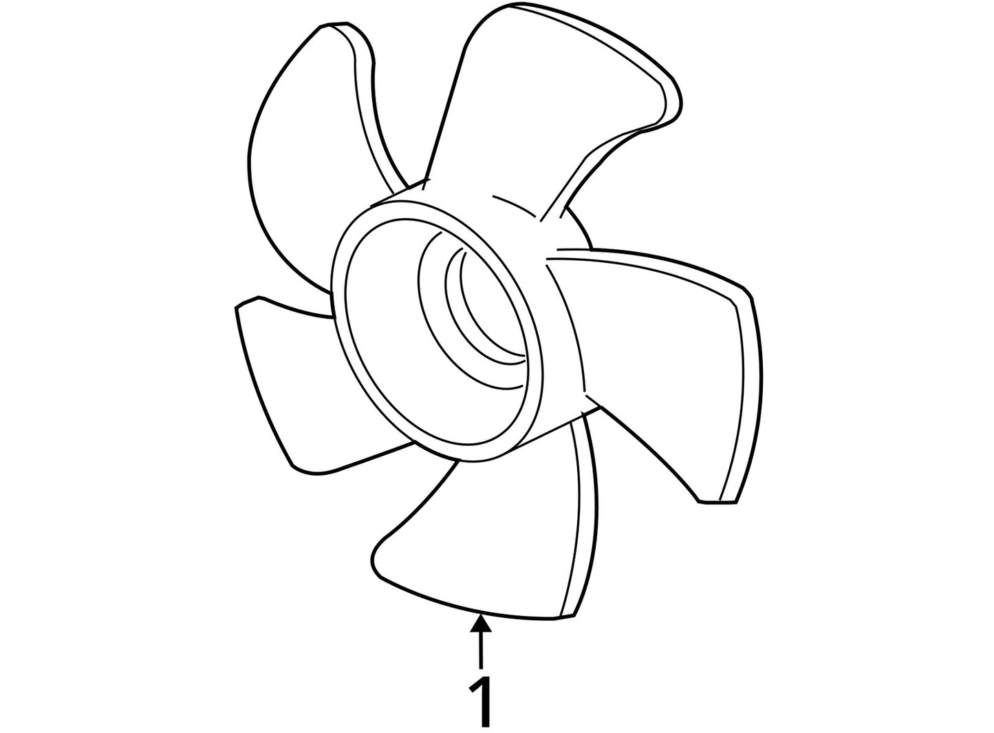 2006-2011 Honda Civic Engine Cooling Fan Blade OEM