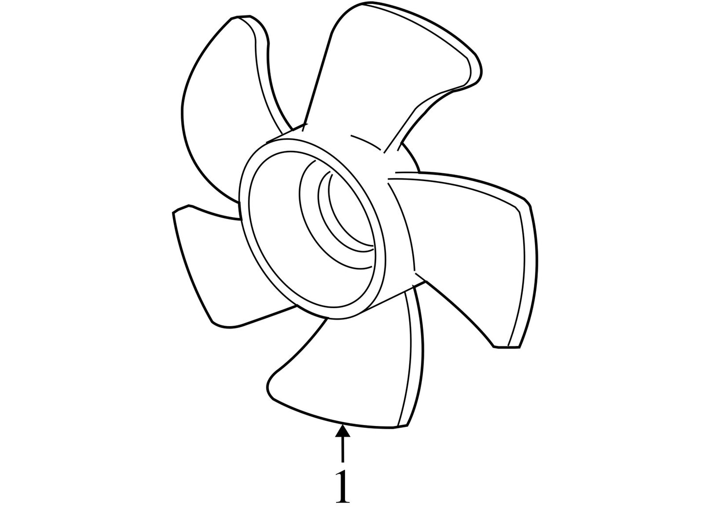 2006-2011 Honda Civic Engine Cooling Fan Blade OEM