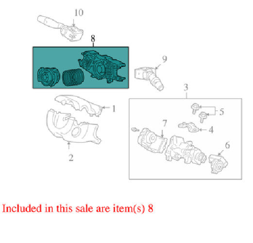 2011 Honda Civic Steering Column Switch Housing 35251TA0B11 OEM