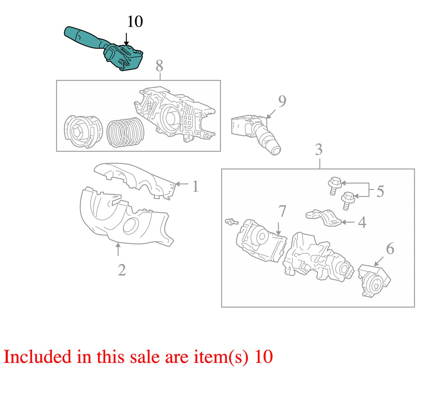 2006-2011 Honda Civic Turn Signal Switch OEM