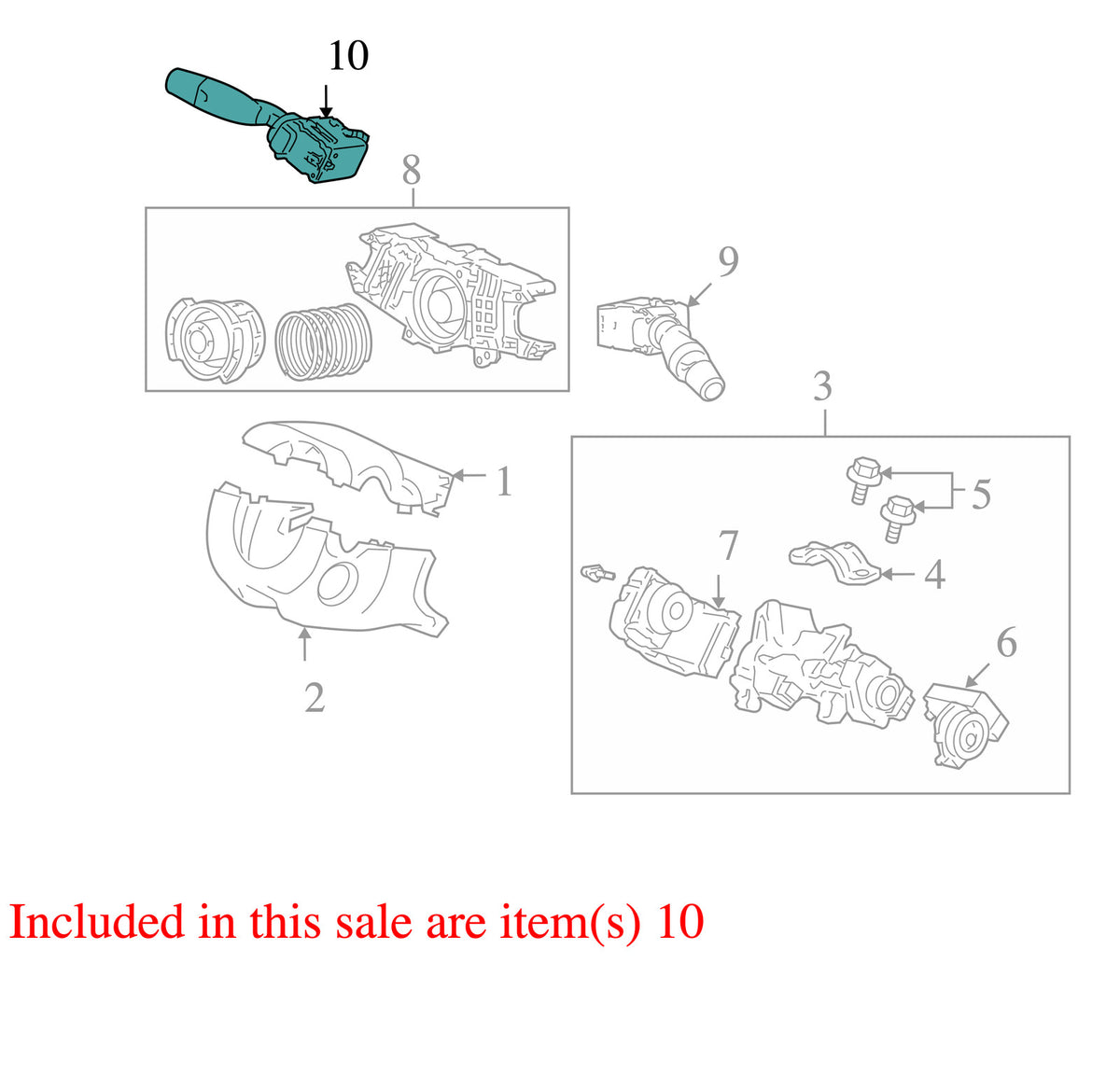 2006-2011 Honda Civic Turn Signal Switch OEM 35255TA0C42