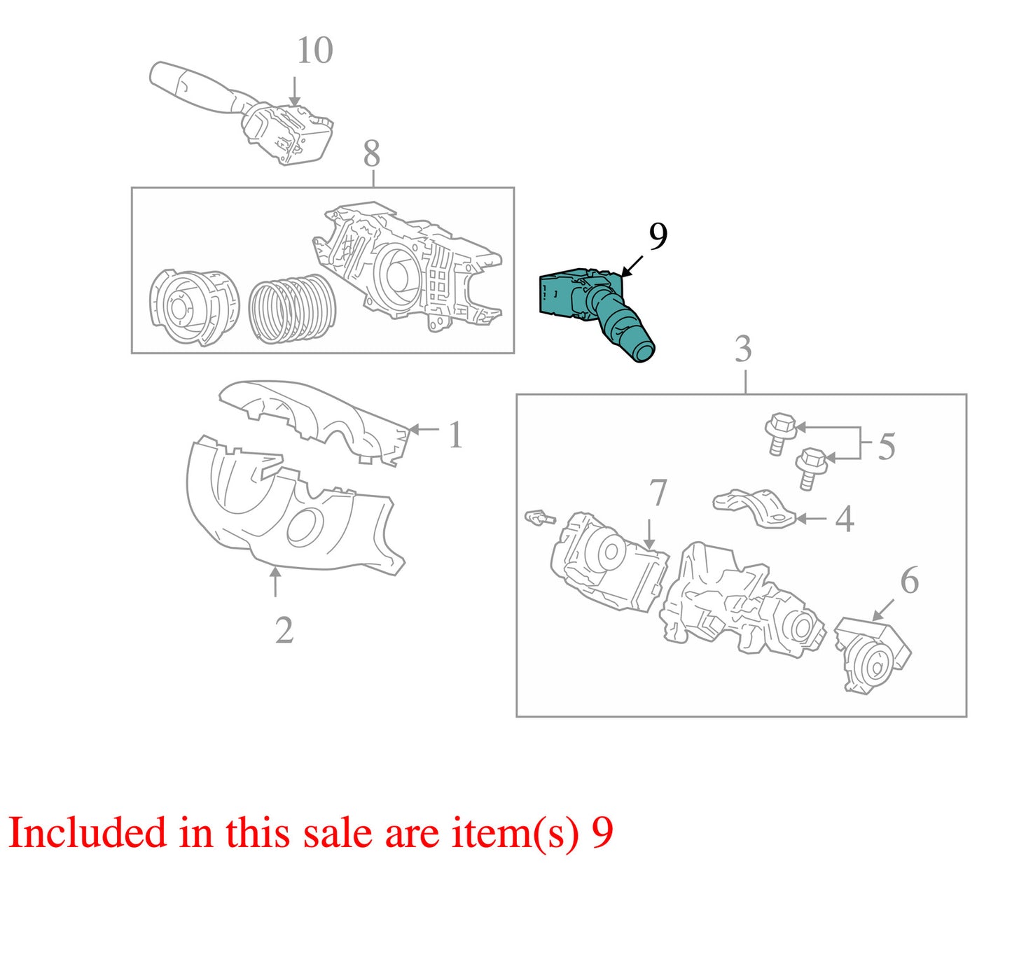 2006-2011 Honda Civic Combination Switch Windshield Wiper Stalk OEM