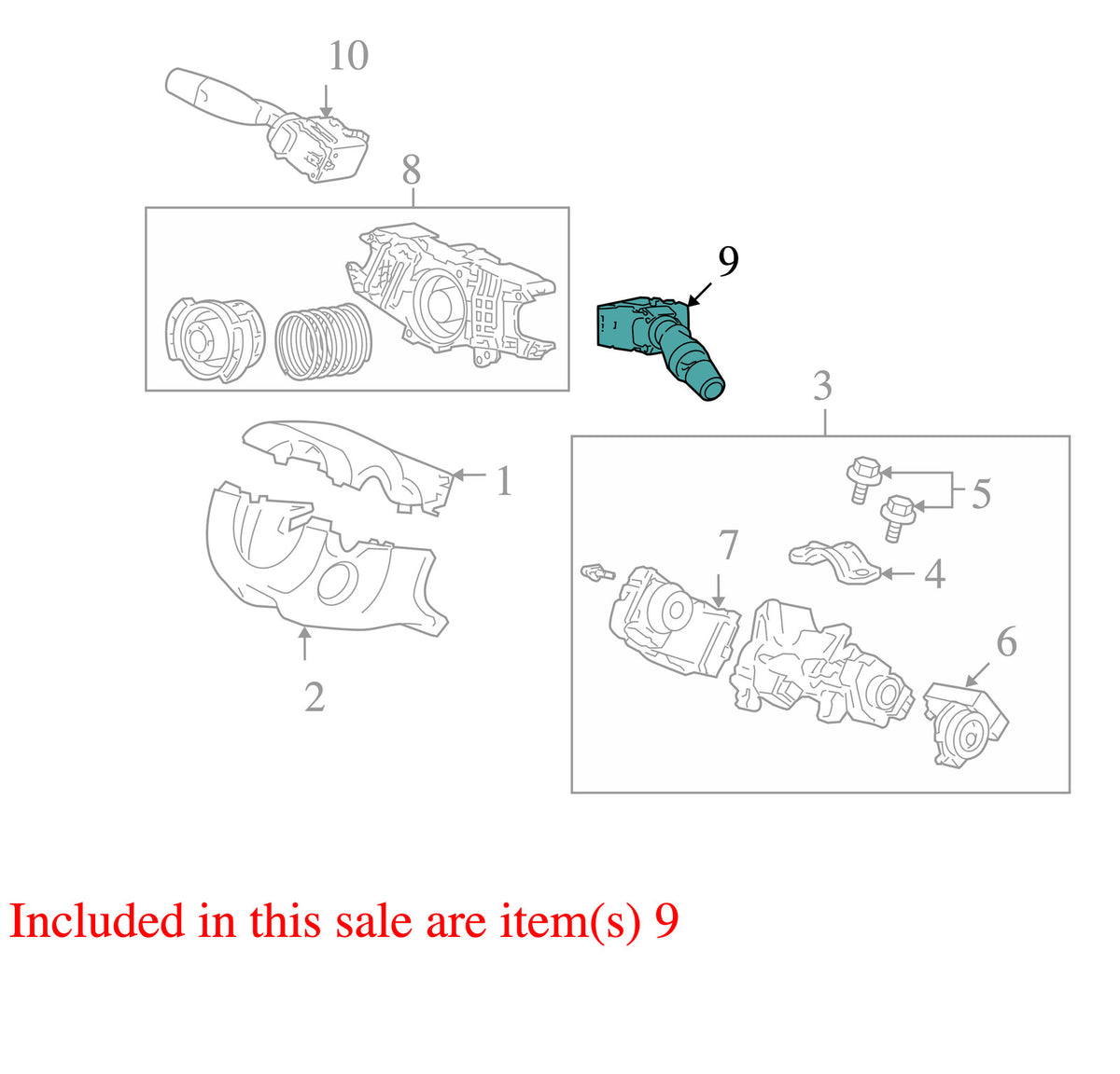 2006-2011 Honda Civic Combination Switch Windshield Wiper Stalk OEM 35256TA0A12