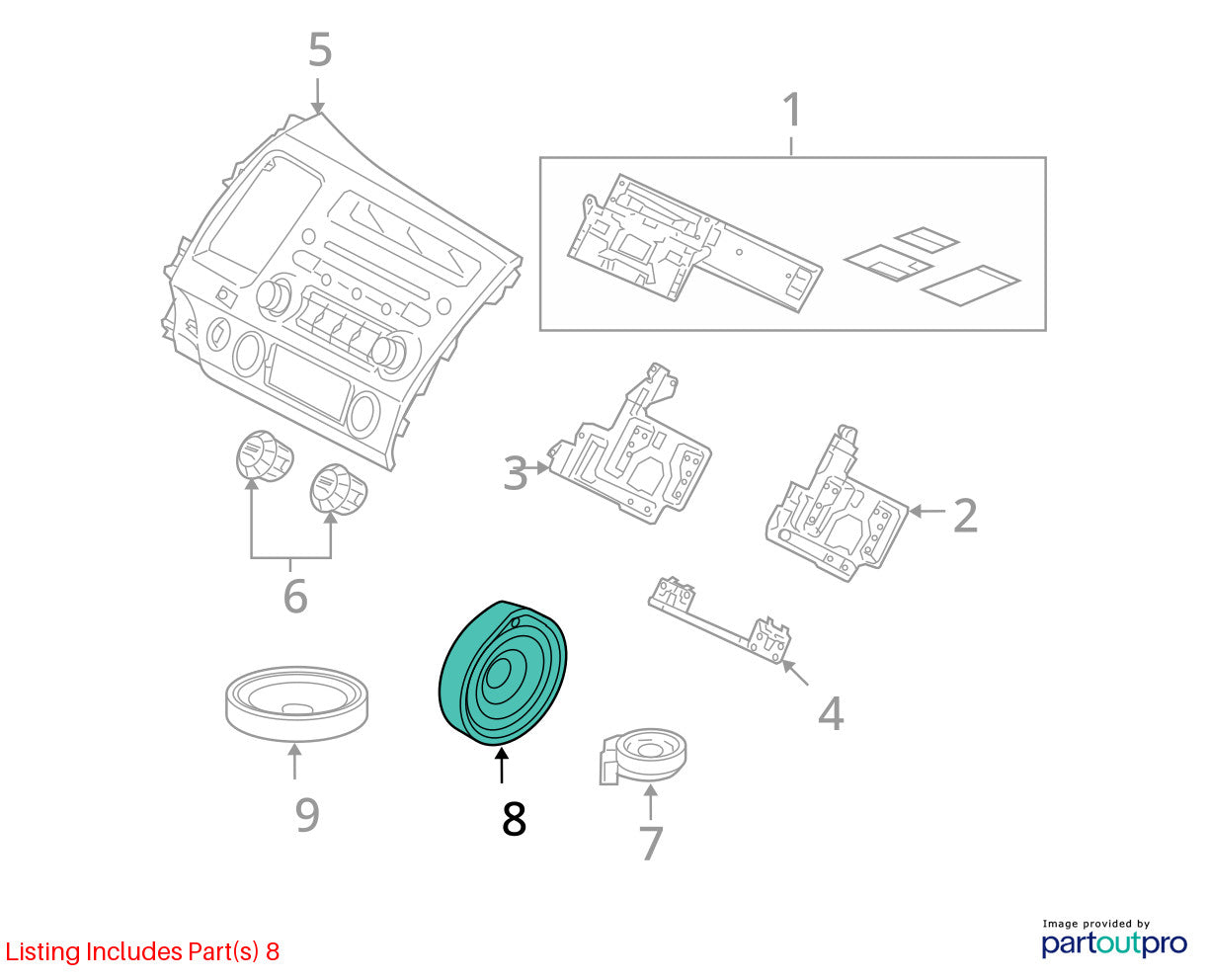 2006-2011 Honda Civic Right Front Speaker 39120TAAA01 OEM