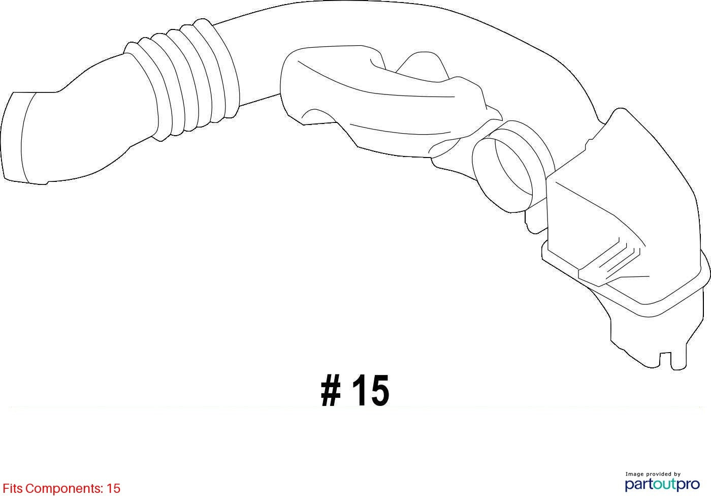 2013-2014 Subaru Outback Air Intake Hose Boot Duct 14456AA43A OEM
