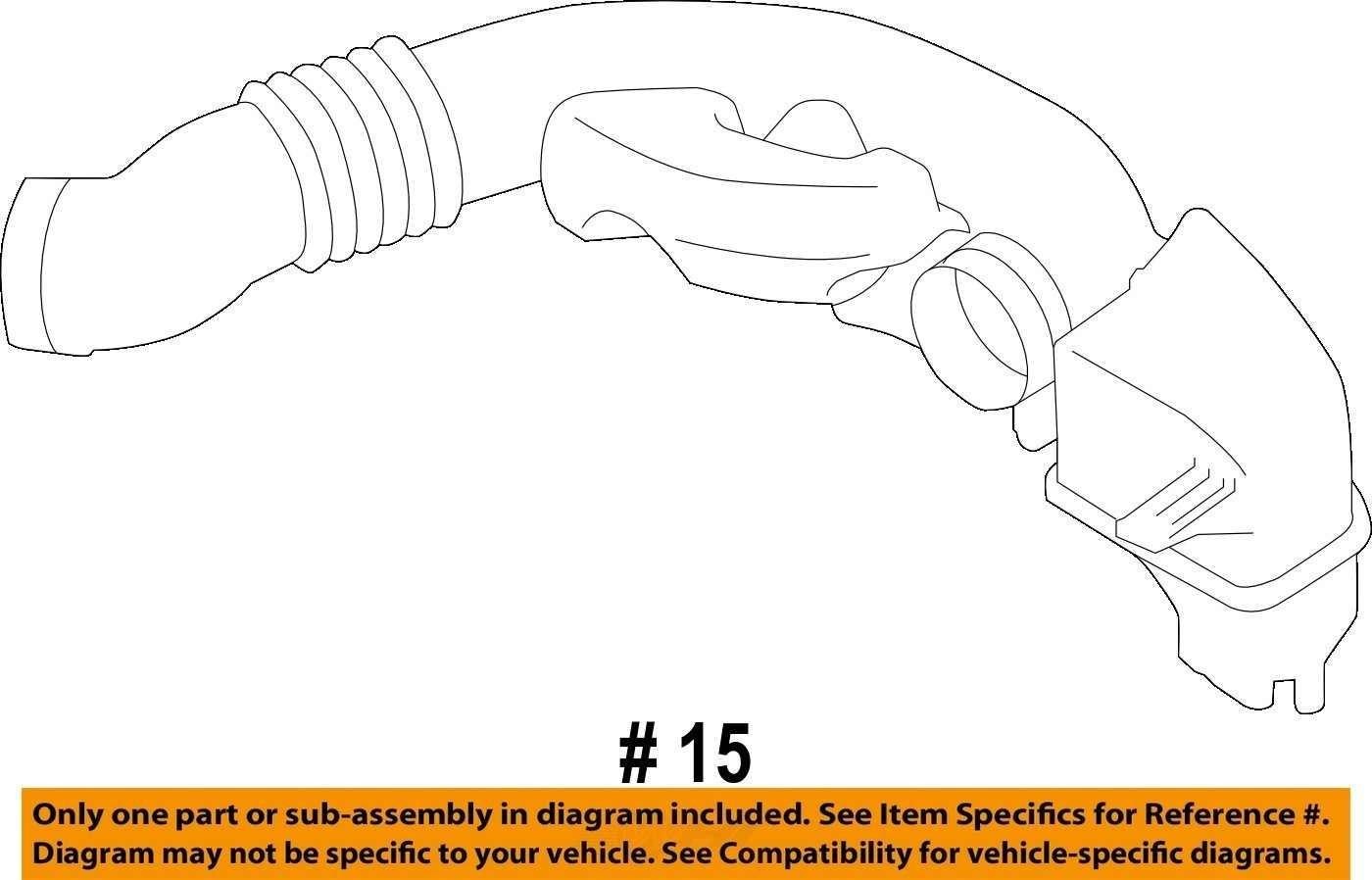 2013-2014 Subaru Outback Air Intake Hose Boot Duct 14456AA43A OEM