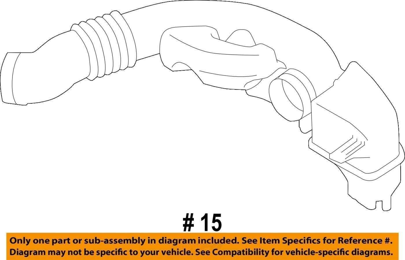 2013-2014 Subaru Outback Air Intake Hose Boot Duct 14456AA43A OEM