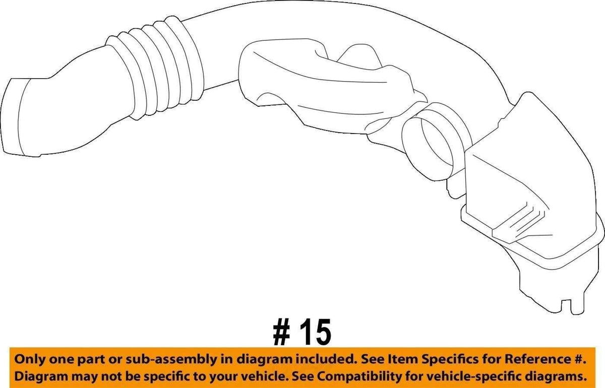 2013-2014 Subaru Outback Air Intake Hose Boot Duct OEM 14456AA43A