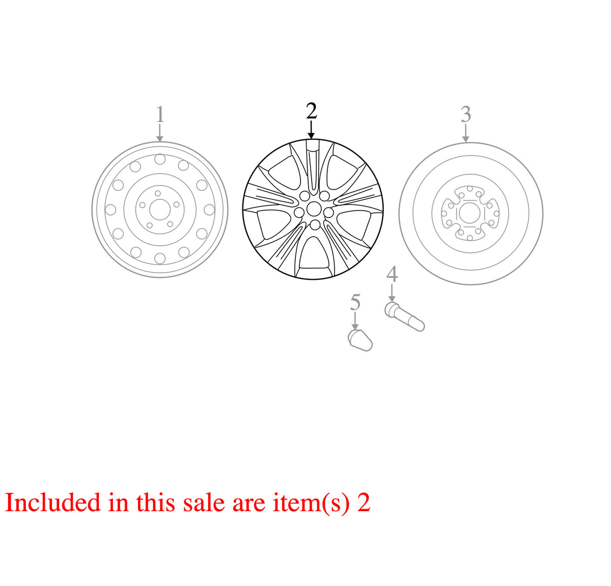 2011-2014 Hyundai Sonata 16X6.5 Aluminum Alloy 5 Spoke with Tpms 529103Q150