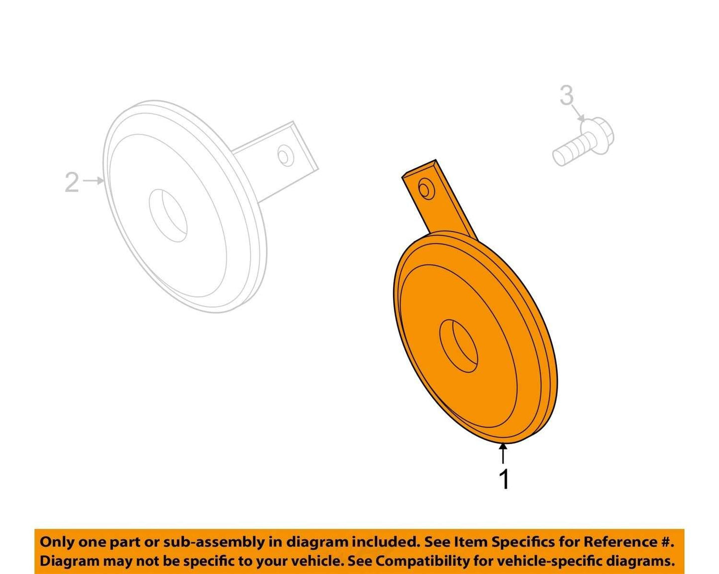 2010-2014 Subaru Outback High Note Horn 86012AG11A OEM