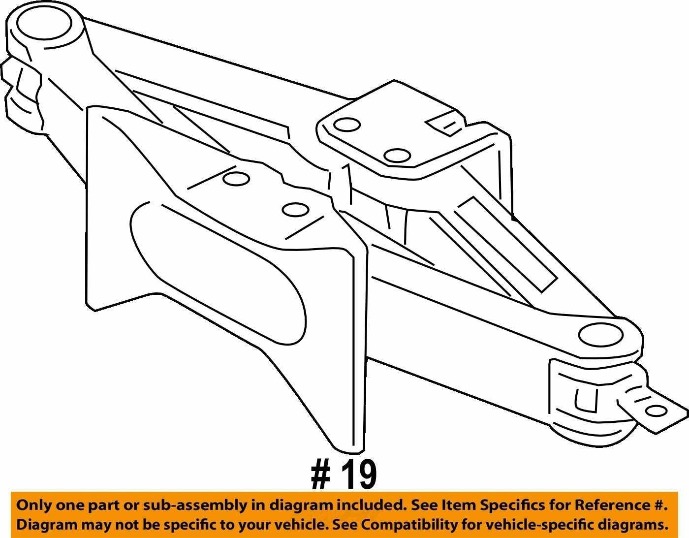 2005-2009 Subaru Outback Emergency Spare Tire Scissor Jack OEM
