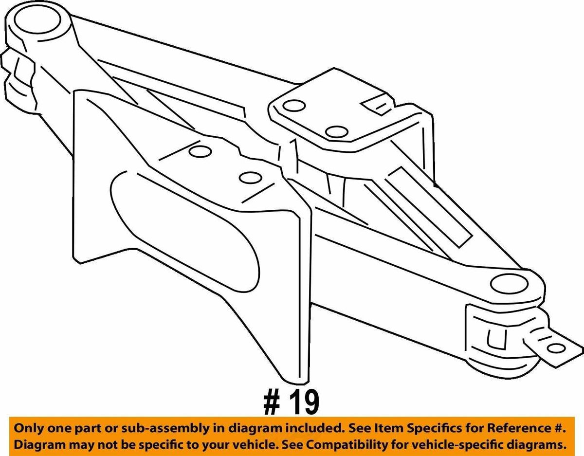 2005-2009 Subaru Outback Emergency Spare Tire Scissor Jack OEM 97032AG110