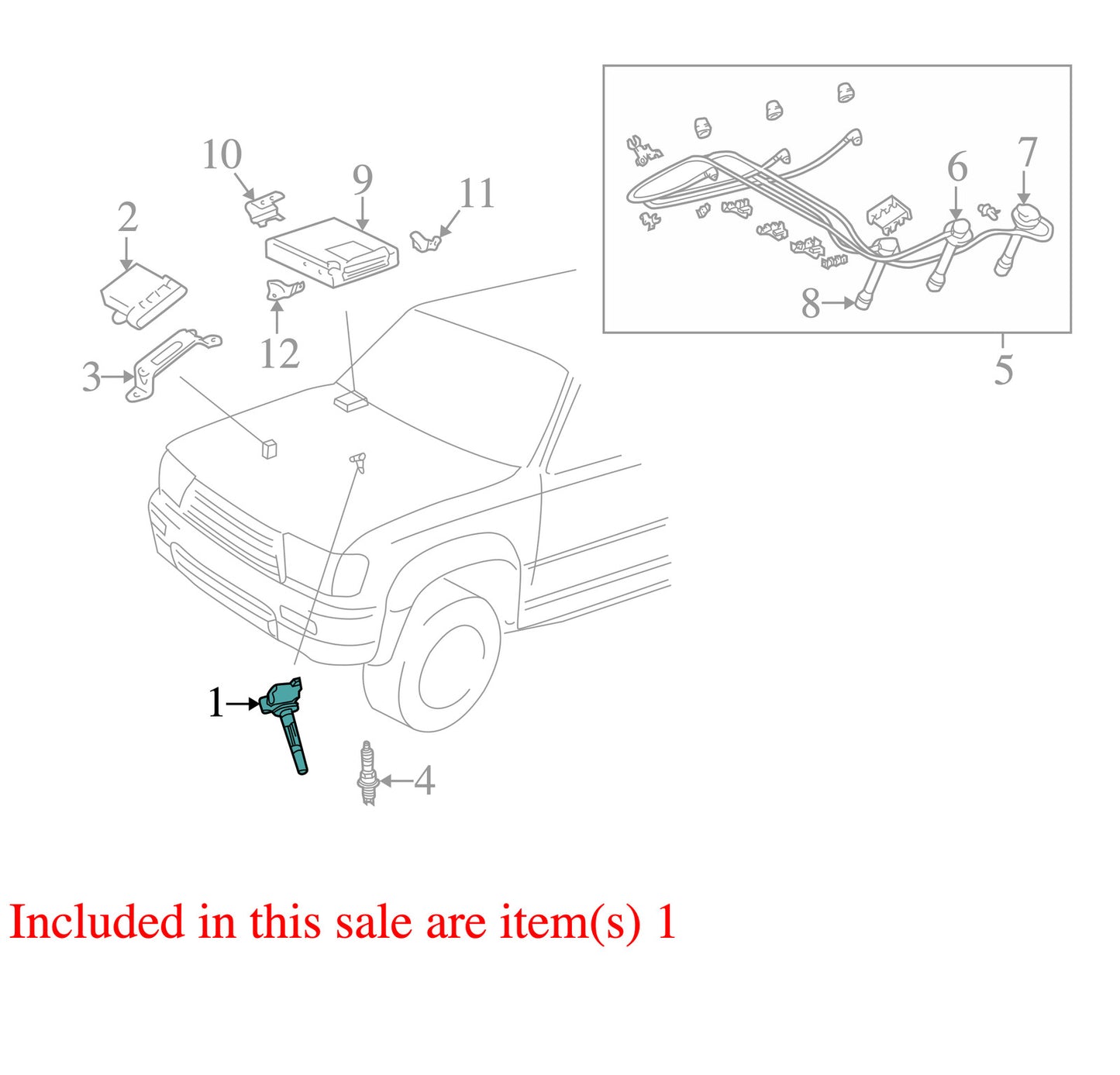 1996-2002 Toyota 4Runner Ignition Coil Igniter 90919-02212 OEM