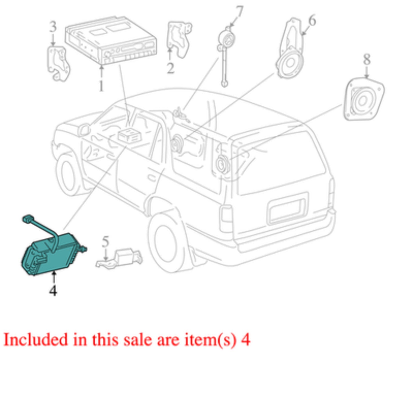 1996-2002 Toyota 4Runner Radio Amplifier 8628035080 OEM