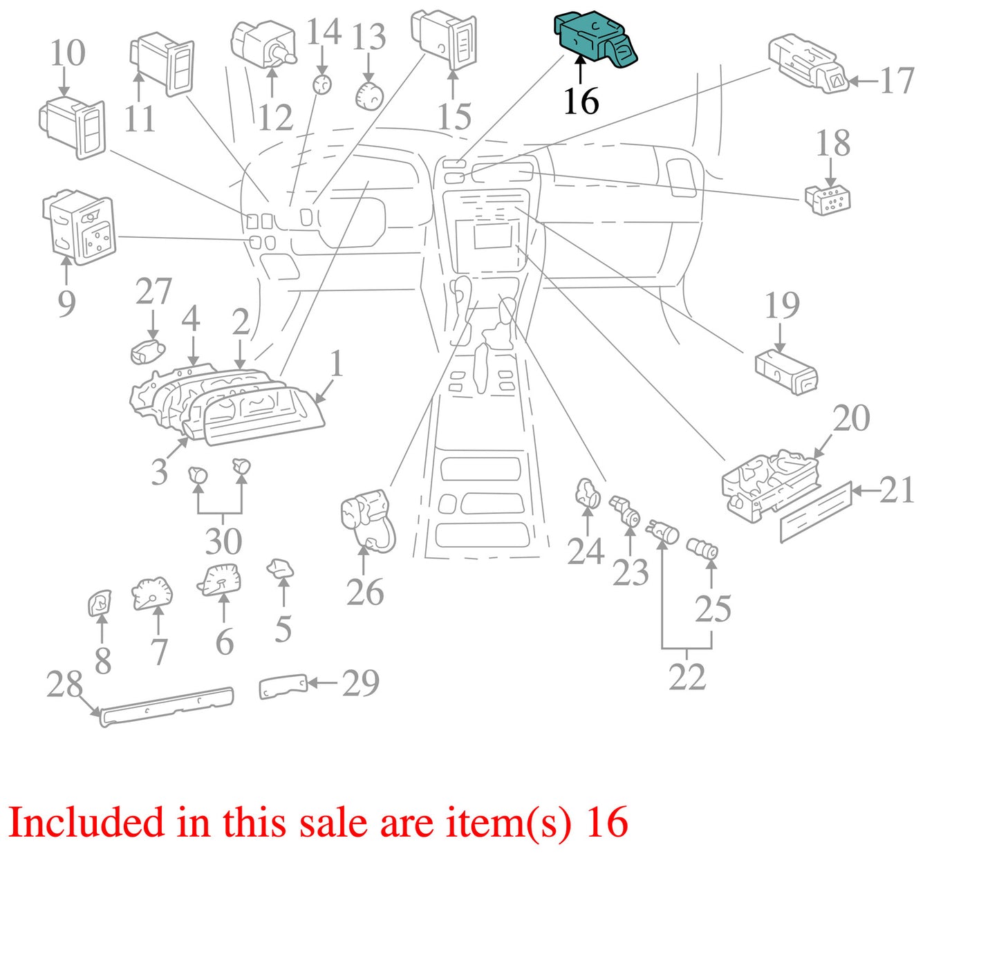 1996-2002 Toyota 4Runner Window Defroster Switch 8479035010 OEM