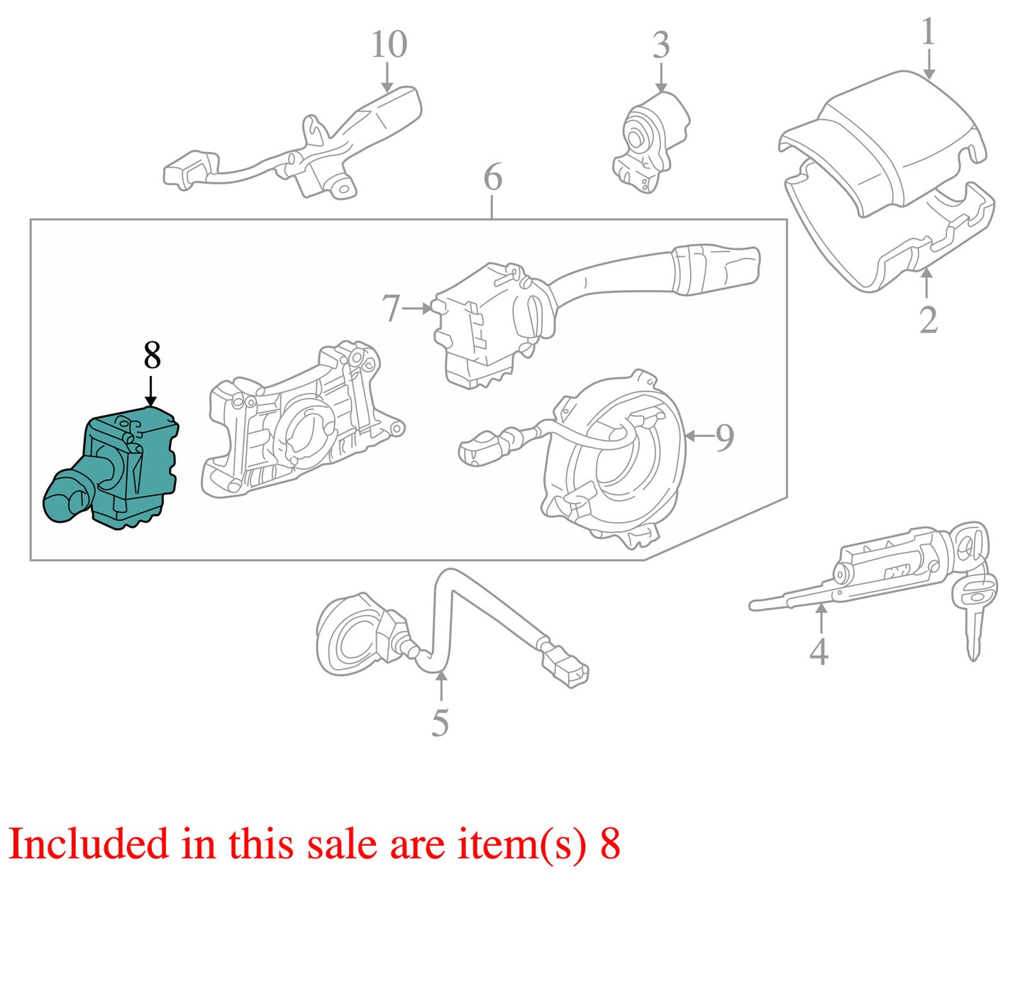1996-2002 Toyota 4Runner Combination Switch Turn Signal Headlight Stalk Lever