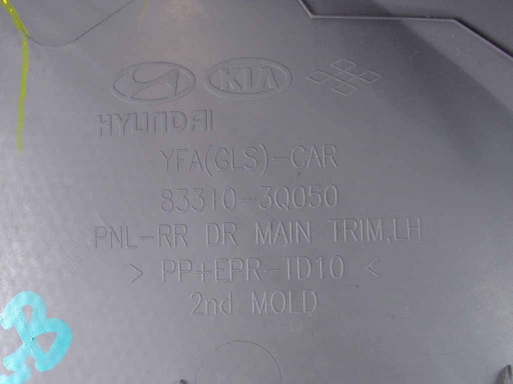 2011-2014 Hyundai Sonata Left Rear Door Card Interior Trim Panel OEM