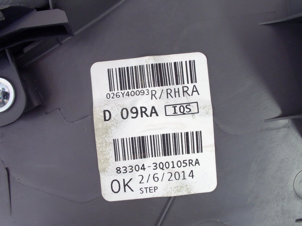 2011-2014 Hyundai Sonata Right Rear Door Interior Panel Card Trim OEM