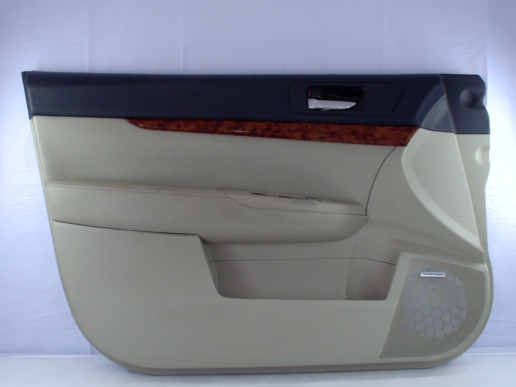 2010-2014 Subaru Outback Left Front Interior Door Panel Card Ivory Leather OEM