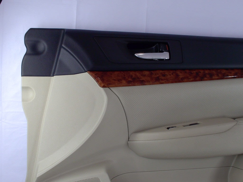 2010-2014 Subaru Outback Right Front Interior Door Panel Card Ivory Leather OEM