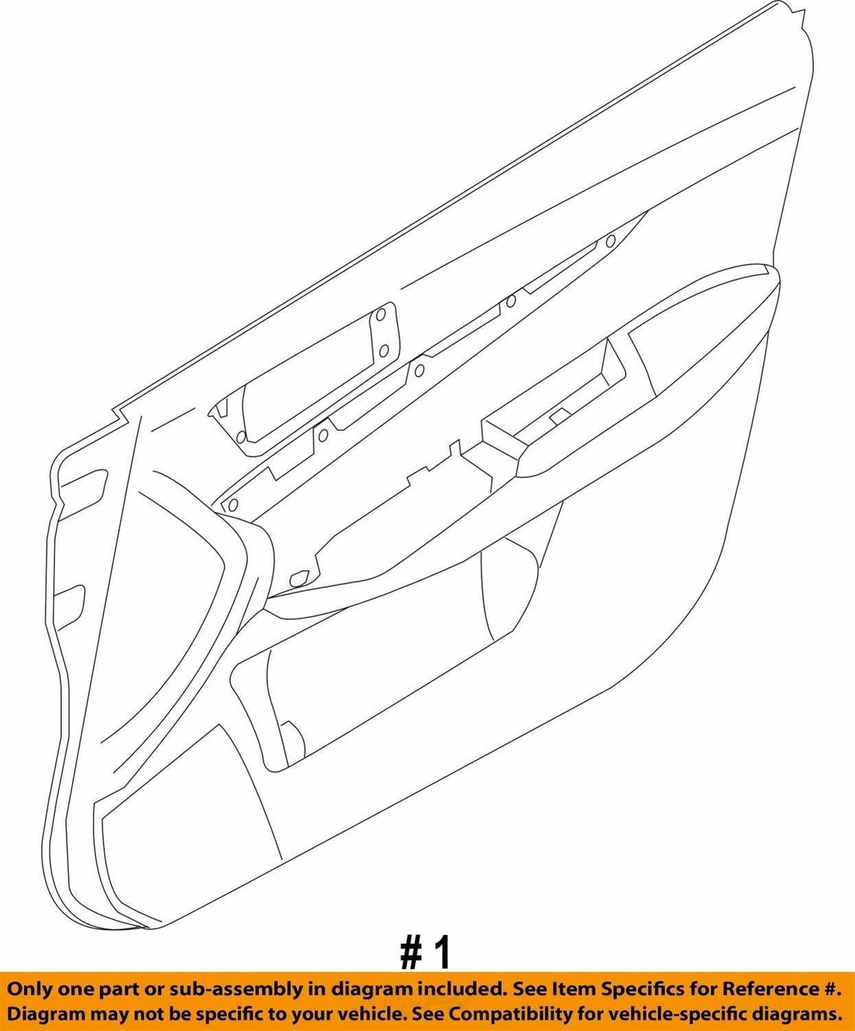 2010-2014 Subaru Outback Right Front Interior Door Panel Card OEM 94216AJ04AWJ