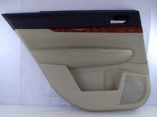 2010-2014 Subaru Outback Left Rear Interior Door Panel Card Ivory Leather OEM