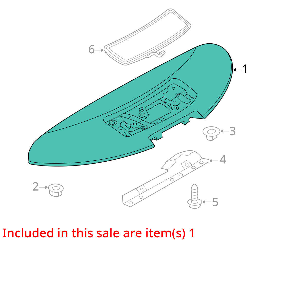 Spoiler 96032-3NF0A Fits 2013-2017 Nissan Leaf Red Color Code Naw