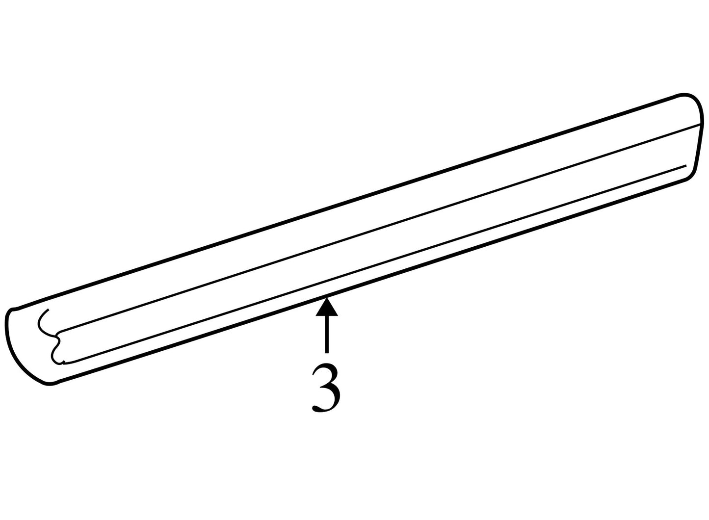 2001-2004 Toyota Sequoia Left Front Door Molding White OEM