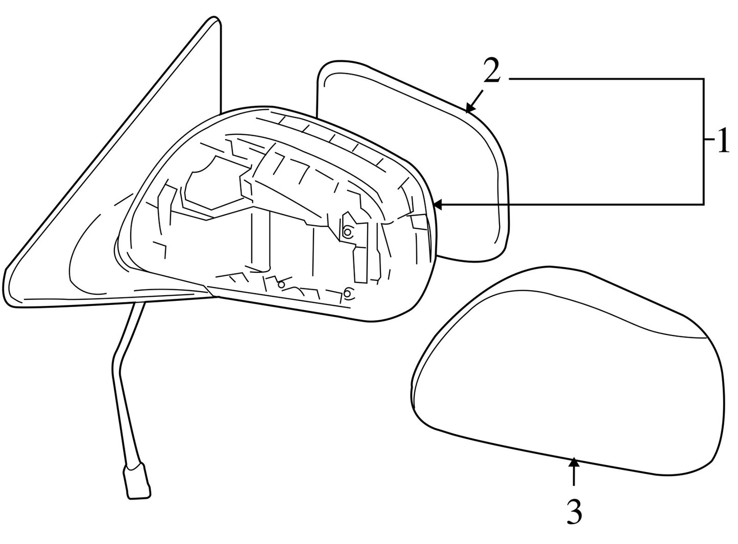 2009-2013 Toyota Matrix Left Power Heated Door Mirror Super White OEM