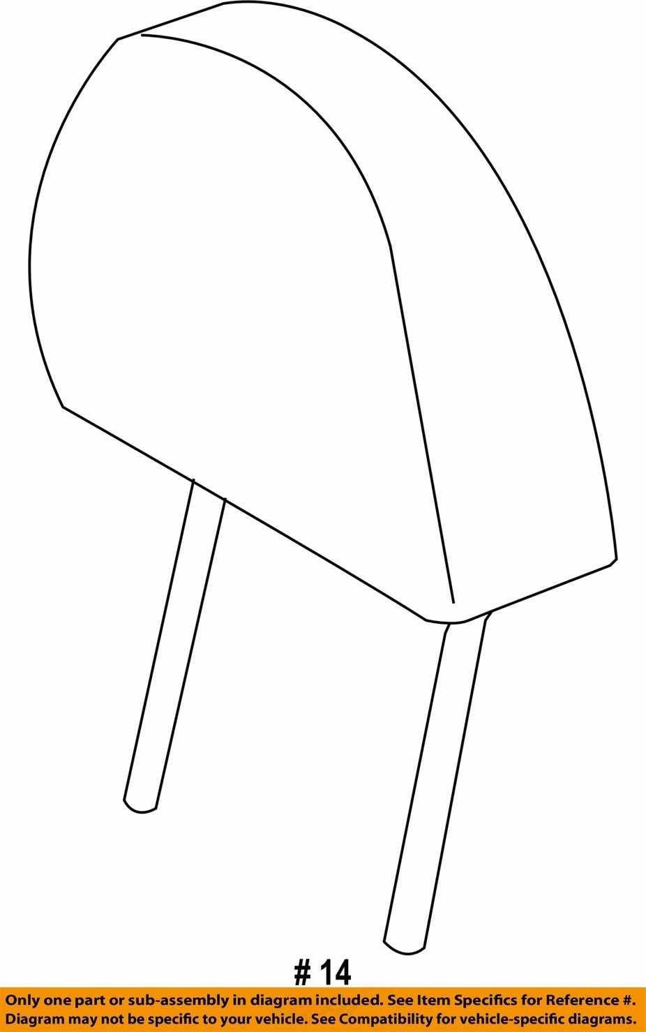 2009-2013 Subaru Forester Front Headrest Set Left and Right Black Cloth OEM