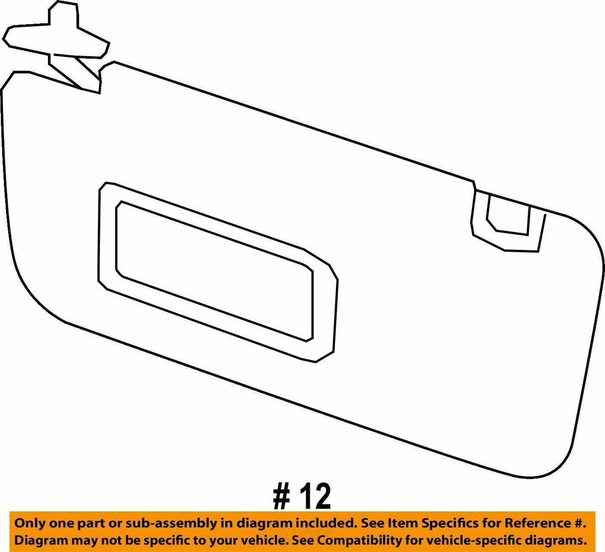 2009-2013 Subaru Forester Left Side Sun Visor Shade Gray OEM 92011SC033LO