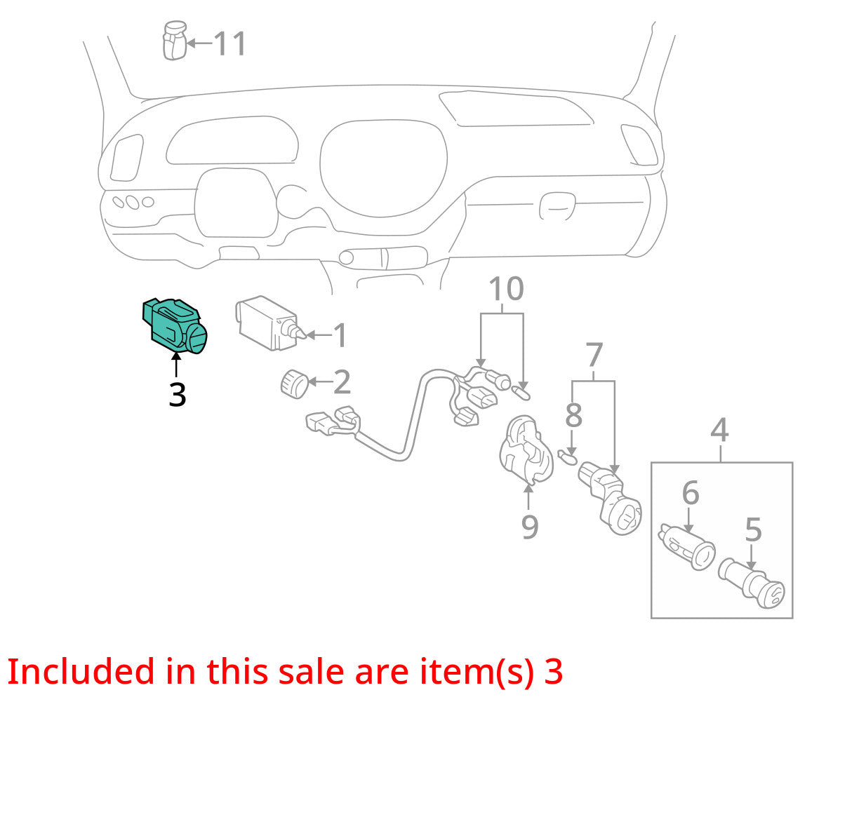 2001-2004 Toyota Sequoia Liftgate Back Rear Window Control Switch Button OEM