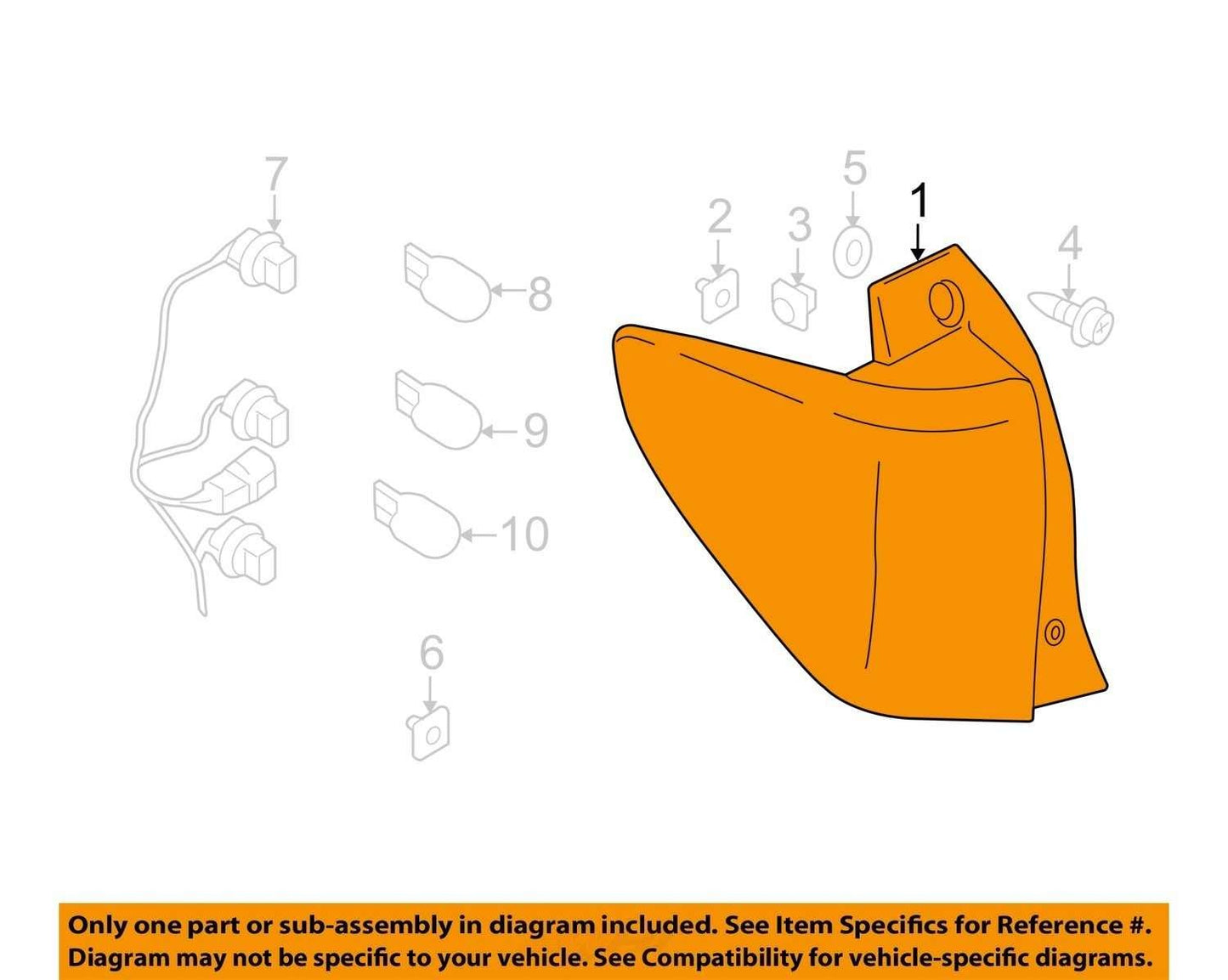 2009-2013 Subaru Forester Depo Tail Light Right Rear Side Assembly OEM
