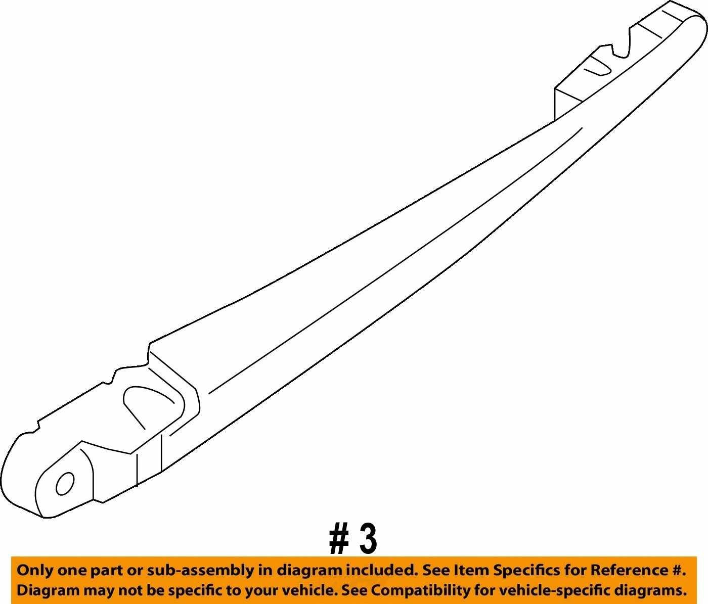 2009-2013 Subaru Forester Rear Back Glass Windshield Wiper Arm OEM