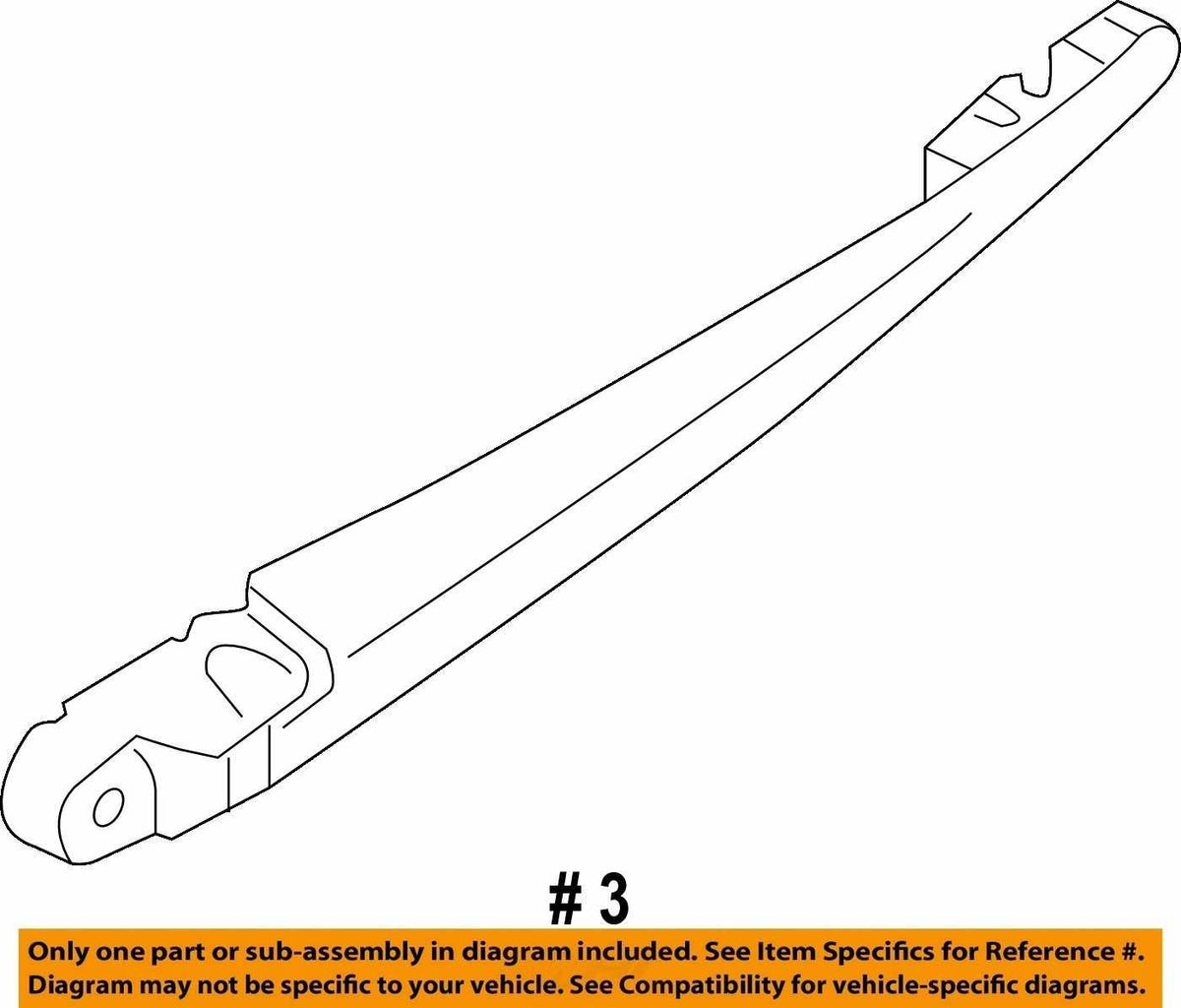 2009-2013 Subaru Forester Rear Back Glass Windshield Wiper Arm OEM 86532SC180