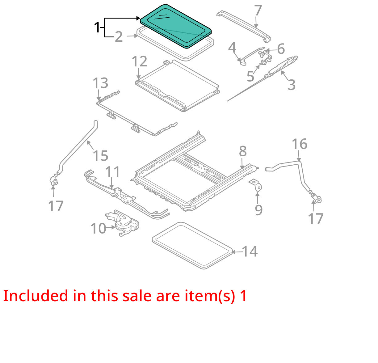 2003-2008 Mazda 6 Mazda6 Sunroof Glass Sun Moon Roof Top OEM GJ6R-69-810